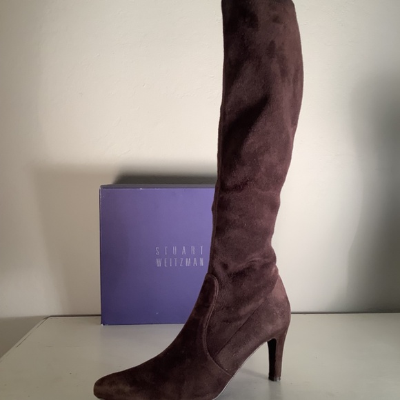 Stuart Weitzman Cola Suede Stretch Boots- 9.5 - Picture 3 of 16